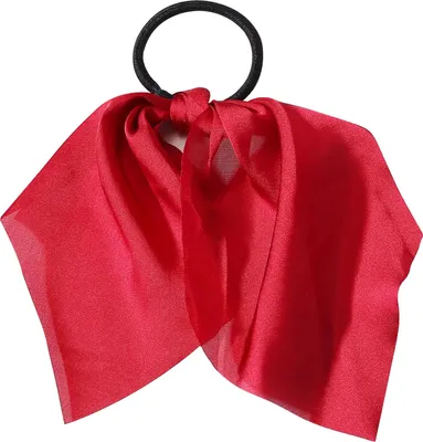 Produktbild von Satinschleifen-Haargummi Uni Rot Elegant