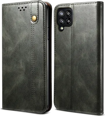 Produktbild von Galaxy A42 5G Hülle, LaimTop Leder Flip Brieftasche Schutzhülle für Samsung Galaxy A42 5G Grün