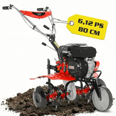 Produktbild von HECHT 796 Motorhacke Benzin | 80 cm Arbeitsbreite | 30 cm Arbeitstiefe | 6,12 PS | 208 cm³ | 24 Messer