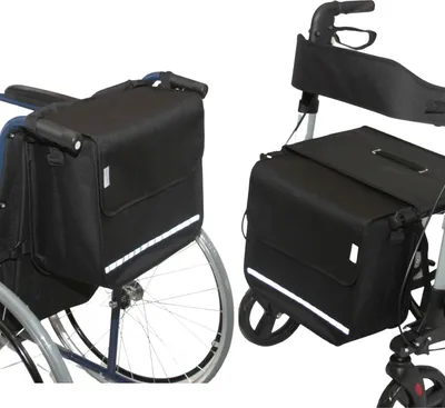 Produktbild von SENIORI Rollator / Rollstuhl Tasche Rollatortasche Rollstuhltasche 2F. Schwarz - Flex