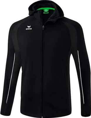 Produktbild von Erima Liga Star Trainingsjacke mit Kapuze Schwarz/Weiß - XXXL