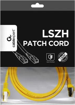 Produktbild von Gembird PP6A-LSZHCU-Y-2M, 2 m, Cat6, S/FTP (S-STP), RJ-45, RJ-45, Gelb
