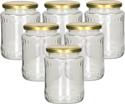 Obrázok produktu pre Nádoba 720 ml so skrutkovacím uzáverom Fi82 (6 prírub) Sada 6 kusov