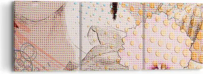Produktbild von Bild auf Leinwand - Leinwandbild - Blume Dame Kleid Eleganz - 90x30cm - Wand Bild - Wanddeko - Leinwanddruck - Bilder - Kunstdruck - Wanddekoration - Leinwand bilder - Wandkunst - CA90x30-3140