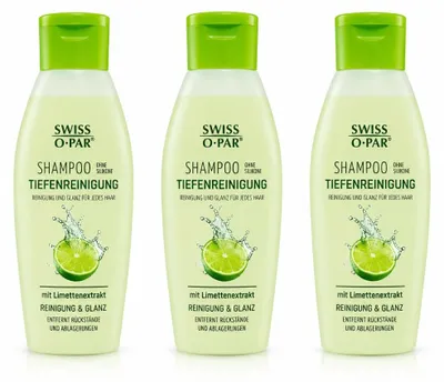Produktbild von Swiss O-Par Shampoo Tiefenreinigung 250 ml – Mit Limettenextrakt (3 Pack)