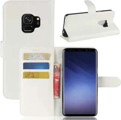Immagine prodotto di Cover per Samsung Galaxy S9 custodia del telefono cellulare flip case protezione borsa bianco
