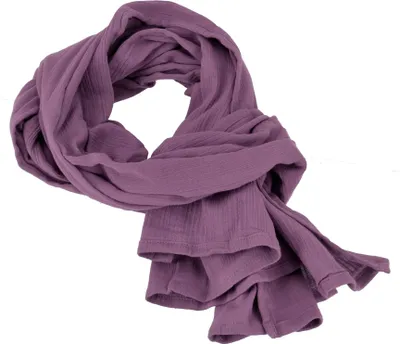 Produktbild von Indisches Baumwolltuch, Schal, Leichter Musselin Baumwollschal 50*150 cm - Lavendel, Uni, Violett, Baumwolle, Sarongs & Tücher