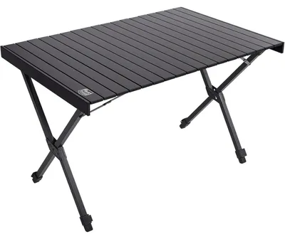 Produktbild von Campingtisch Klappbar Höhenverstellbar Aluminium 108x71cm Schwarz