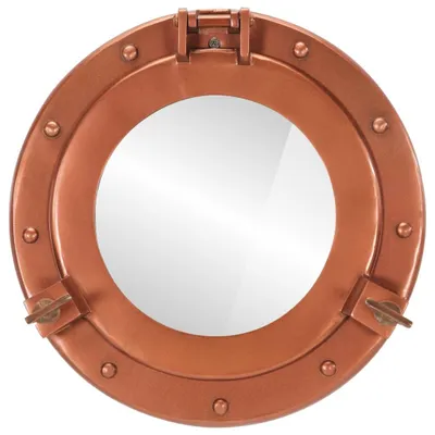 Produktbild von vidaXL Bullaugen-Spiegel Wandmontage Ø30 cm Aluminium und Glas