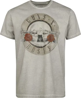 Produktbild von Guns N' Roses T-Shirt Herren Bullet Logo grau Band-Merch, Bands 100% Baumwolle M