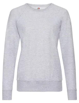 Produktbild von Fruit of the Loom - Pullover für Damen Raglanärmel FK1925 (S) (Grau meliert)