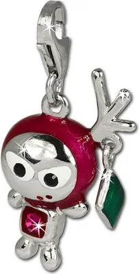 Produktbild von SilberDream lila Charm SpaceBodo Zirkonia 925 Silber Charms-Anhänger GSC527V