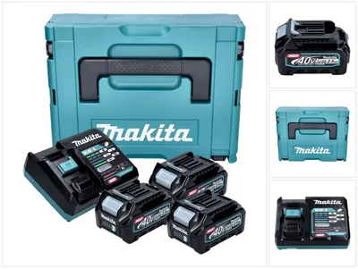 Immagine prodotto di Kit di alimentazione Makita 3x BL 4025 batteria 40 V max. 2,5 Ah XGT + caricatore DC 40 RA + Makpac