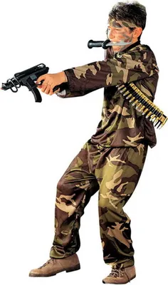 Produktbild von Soldaten Uniform als Berufskostüm für Kinder an Fasching Größe: L