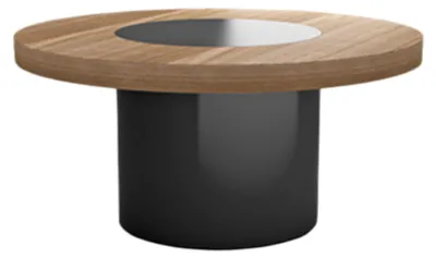 Produktbild von Rund Besprechungstisch  Arbeitszimmer Chef Exclusive Büro CEO Helles Holz Modern