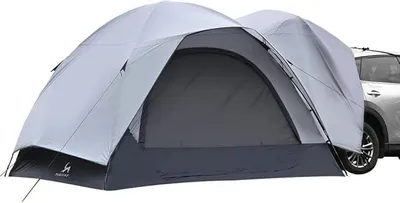 Produktbild von TOMOUNT Heckzelt Wasserdicht Auto Camping Zelt, 3 x 3 x 2.1 m, 4 Personen Familienzelt Kuppelzelt für Trekking, Camping, Outdoor, Hiking
