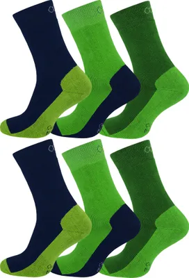 Produktbild von OCERA 6 Paar Warme Socken für Damen & Herren mit elastischem Mittelfußband - Grün 39/42