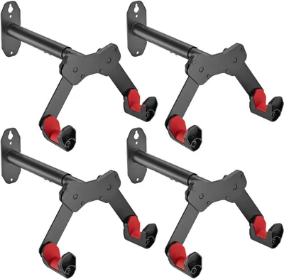 Produktbild von HOKO-VELO 25 4er set verstellbare Fahrrad Wand Halterung/Rahmenhalter mit Silikon-Schutz als Geschenk. Für alle gängigen Fahrräder und Hybrid.