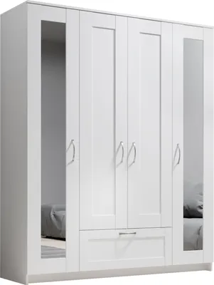 Produktbild von Kleiderschrank HARPER BODMIN BHT 156x191x50 cm weiß Drehtürenschrank