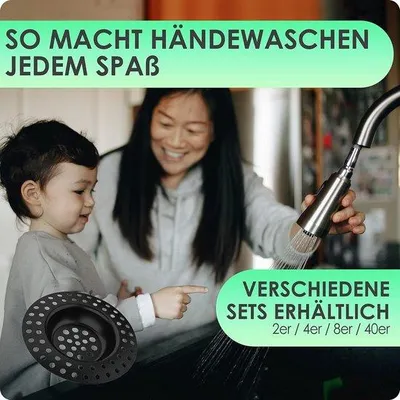 Produktbild von Famanu Abflusssieb Abflussschutz, Filter - 4er Set