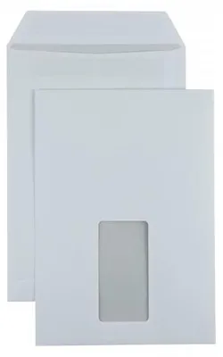 Produktbild von Kaenguruh C5 Versandtasche, selbstklebend holzfrei weiss 90g, mit Fenster grauer Innendruck