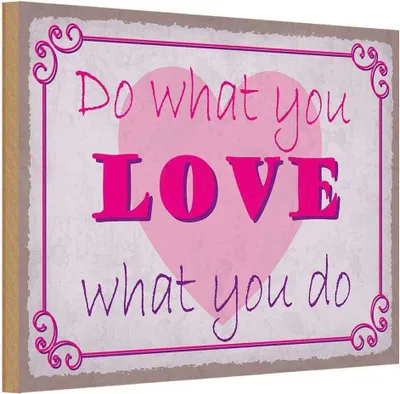 Produktbild von vianmo Holzschild 12x18 cm do what love you Dekoration