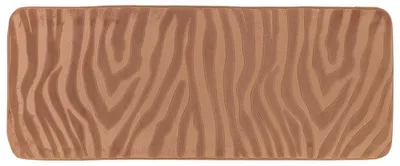 Immagine prodotto di TAPPETINO DA BAGNO, TAPPETINO PER BAGNO, 45 x 120 cm, Tappeto per doccia, marrone, Tappeto da bagno, motivo zebrato