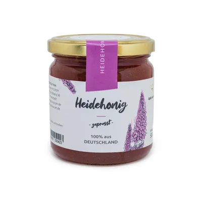 Produktbild von Heidehonig gepresst - 100% Deutscher Honig - 500g im Glas