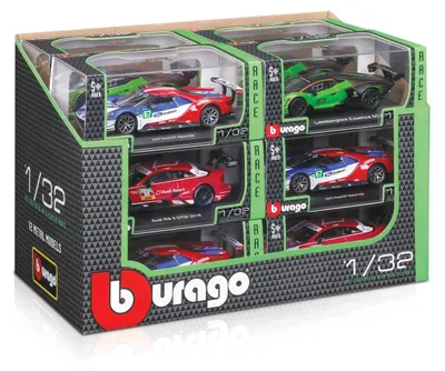 Produktbild von Bburago – Auta RACE, 12er-Display, Maßstab 1:32, sortiert