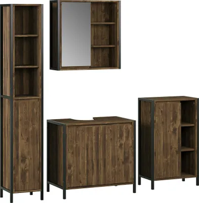 Obrázek produktu pro Koupelnový nábytek Vicco Naola Dub/černá 4 díly, Model 57742