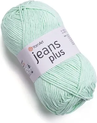Produktbild von YarnArt Jeans Plus Garn 79 Mint, 100g/160m – Weich & Ideal für Amigurumi, Baumwolle/Acryl-Mix