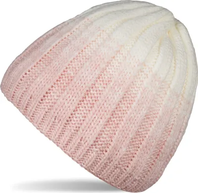 Produktbild von styleBREAKER Uni Strickmütze mit Farbverlauf und Rippstrickmuster, Thermo-Fleece Innenfutter, Winter Mütze 04024196