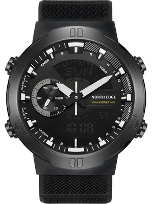 Produktbild von NORTH EDGE Hornet Sportuhr - Solar, Schwarz, Analog-Digital, Unisex KP41412