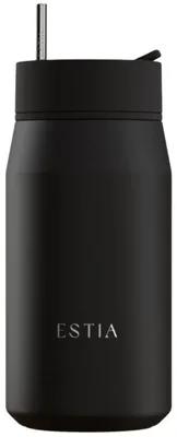 Produktbild von ESTIA Thermobecher Becher Trinkbecher 360 ml schwarz Isolierbecher aus Edelstahl