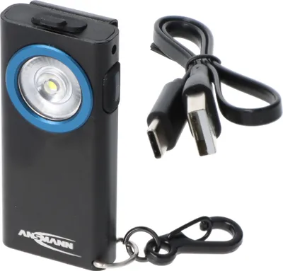 Produktbild von Mini-Leuchte ML400R mit 4 Leuchtfunktionen, Mini-Karabinerhaken, Clip und Magnet, wiederaufladbar per USB-C