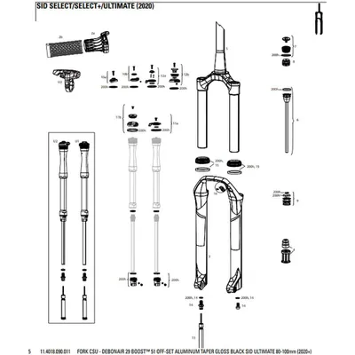 Produktbild von Rockshox Sid Debonair Boost 51os Black 29 Inches