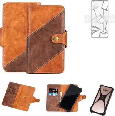 Produktbild von K-S-Trade Handyhülle Schutzhülle Bookstyle Case Wallet-Case kompatibel mit Oppo A55 Cover Klapphülle Kantenschutz Smartphone dunkelbraun braun 1x