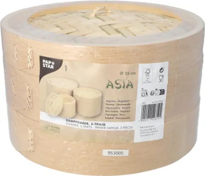 Produktbild von Dampfgarer Bambus "ASIA" Ø 25 cm · 16 cm 3-teilig