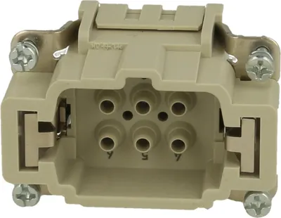 Produktbild von HARTING Han 6E HMC Stifteinsatz (M) Crimpanschluss, 6-polig+PE 500V, 16A - 1 Stück
