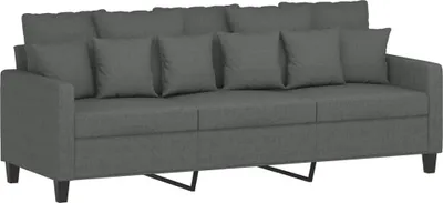 Produktbild von 3-Sitzer-Sofa Dunkelgrau 180 cm Stoff
