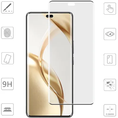 Immagine prodotto di Per OnePlus 13R 2x 4D Display Full LCD curvo H9 Protezione dello schermo in vetro temperato