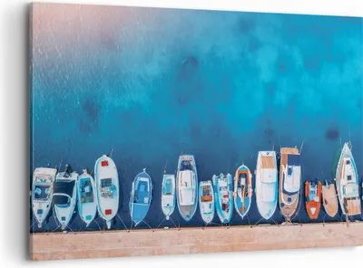 Produktbild von Bild auf Leinwand - Leinwandbild - Einteilig - Hafen Hafen £ódŸ - 100x70cm - Wand Bild - Wanddeko - Wandbilder - Leinwanddruck - Bilder - Wanddekoration - Leinwand bilder - Wandbild - AA100x70-5081