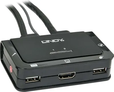 Image de LINDY KVM Switch Compact 2 Port HDMI USB 2.0 & Audio