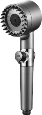 Produktbild von Duschkopf Wassersparend Duschbrause 3 Strahlarten mit Wasserstoppknopf
