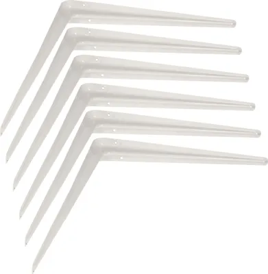 Immagine prodotto di KOTARBAU® Set di 6 mensole 400x350 mm Supporti per mensole Mensole per montaggio a parete Bianco
