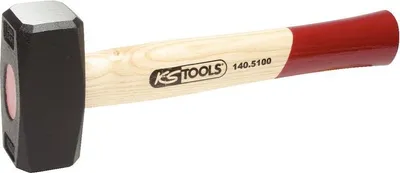 Produktbild von KS Tools 142.5125, Vorschlaghammer, Stahl, Holz, 26 cm, 1,36 kg, 1,25 kg