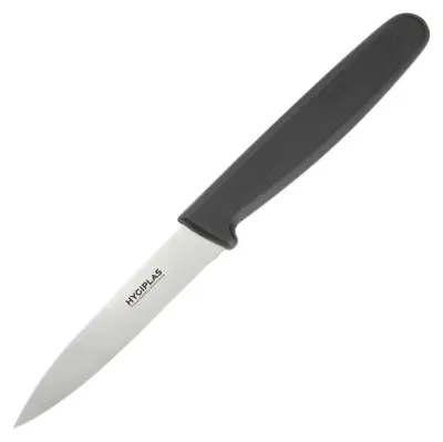 Sparschäler 8 cm, schwarz, Nylon, rostfreier Stahl