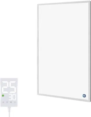 Zdjęcie produktu dla Panel grzewczy podczerwieni montowany na ścianie - moc 600 wat - wymiary 59x120 cm - kolor biały - przeznaczony do ogrzewania łazienek