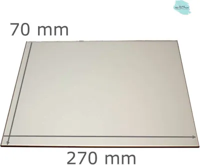 Produktbild von Feuerfestes Kaminglas nach Maß | Ofenglas für alle Größen - (680,00 EUR / qm) - 270 mm x 70 mm
