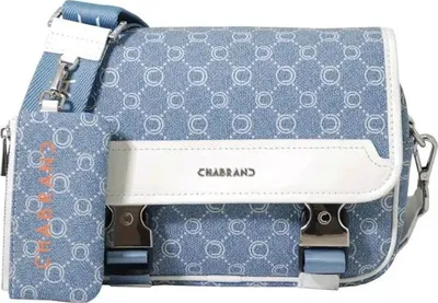 Image de Chabrand Sacoche Toile Enduite Cuir Bleu